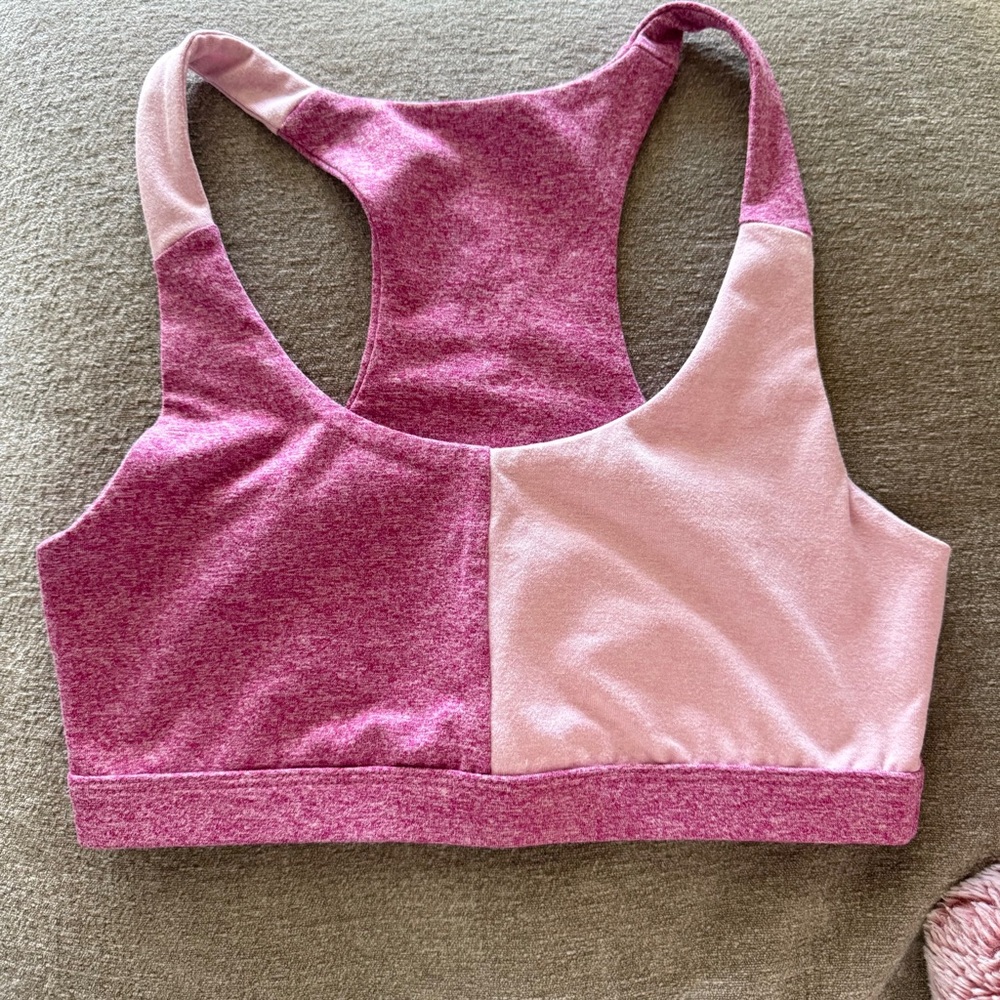 Anthropologie Colorblock Pink Sports Bra